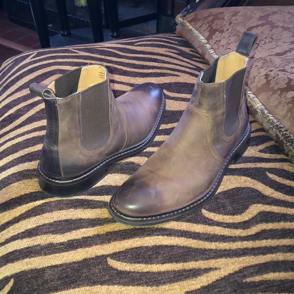 Leather boots